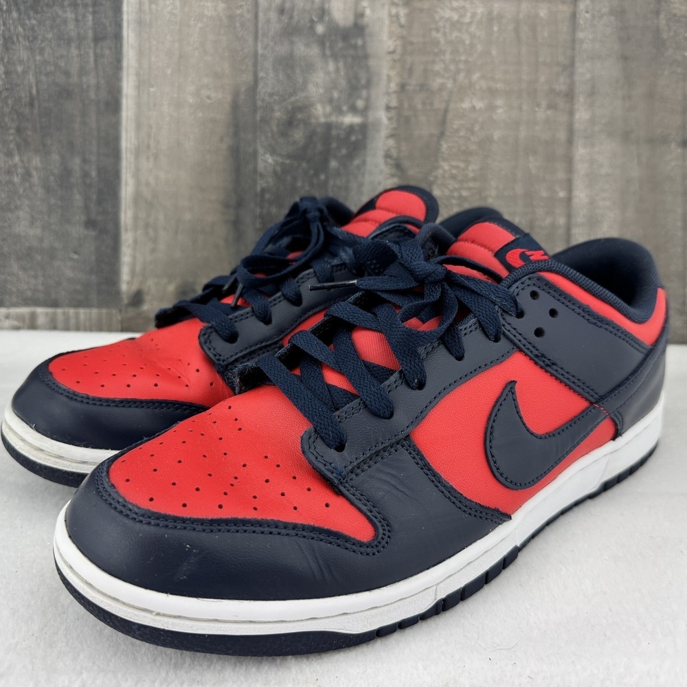 Nike Dunk Low Retro DV0833-601 Mens 11.5 Navy Red Sneakers Shoes